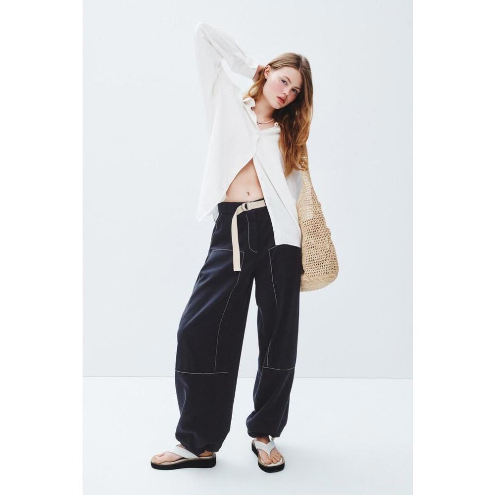 Just BEE Queen Blue Jill Pant Size S with Stains